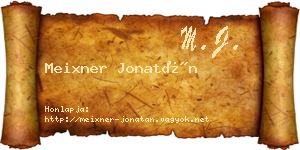 Meixner Jonatán névjegykártya